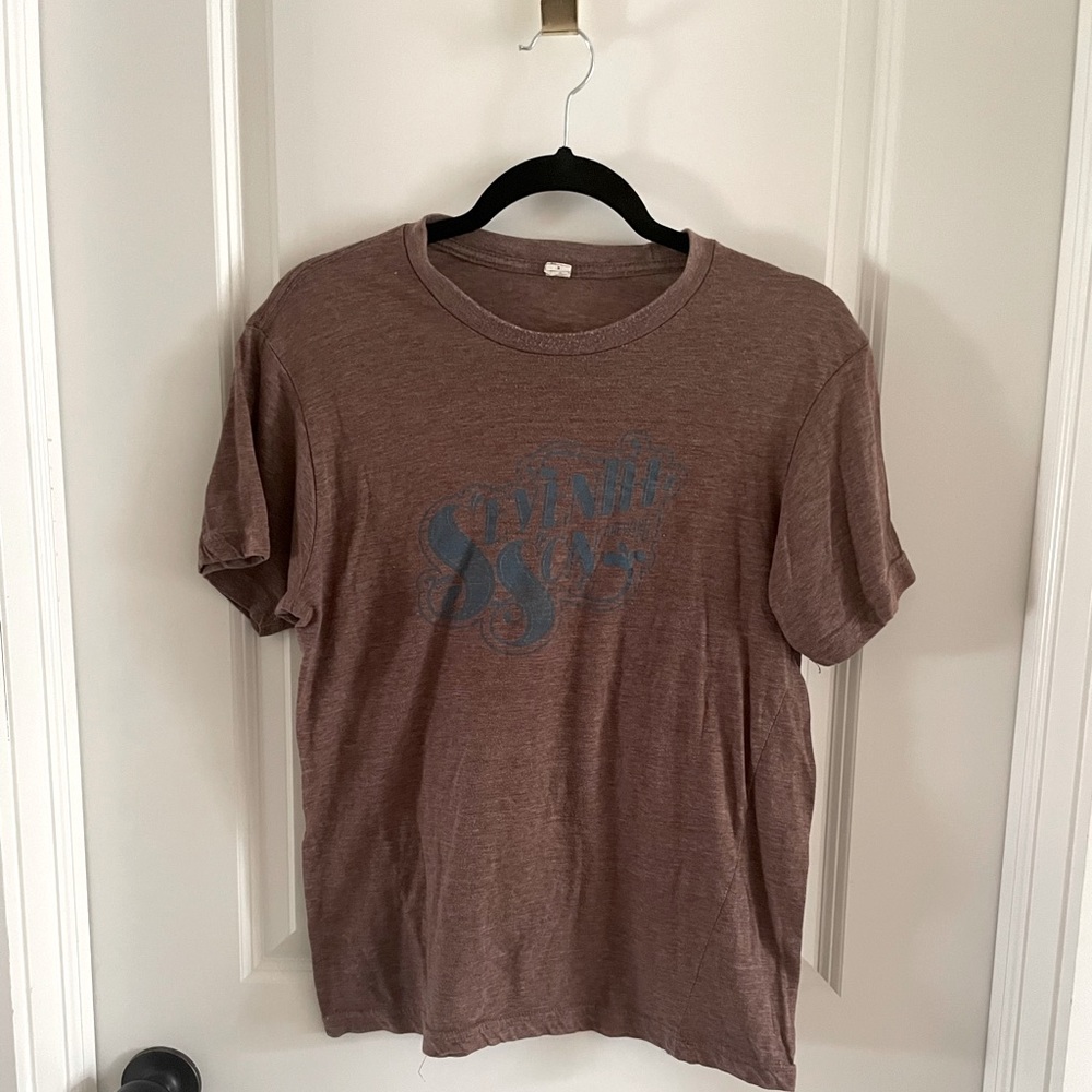 Seventh Son Brewing Co Tshirt Mens Medium Heathered Brown with Blue Graphics